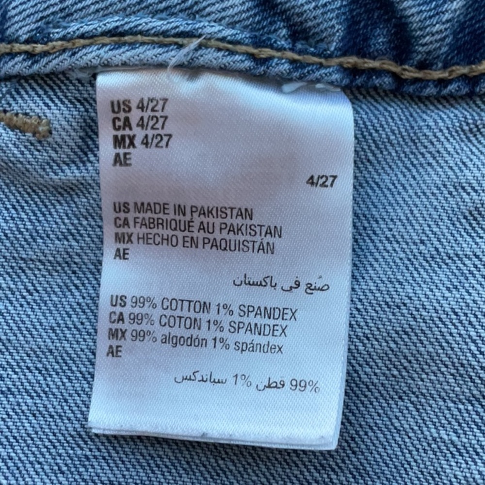 ON 34TH Wide-Leg Cargo Blue Jeans Size 4 - Picture 3 of 11